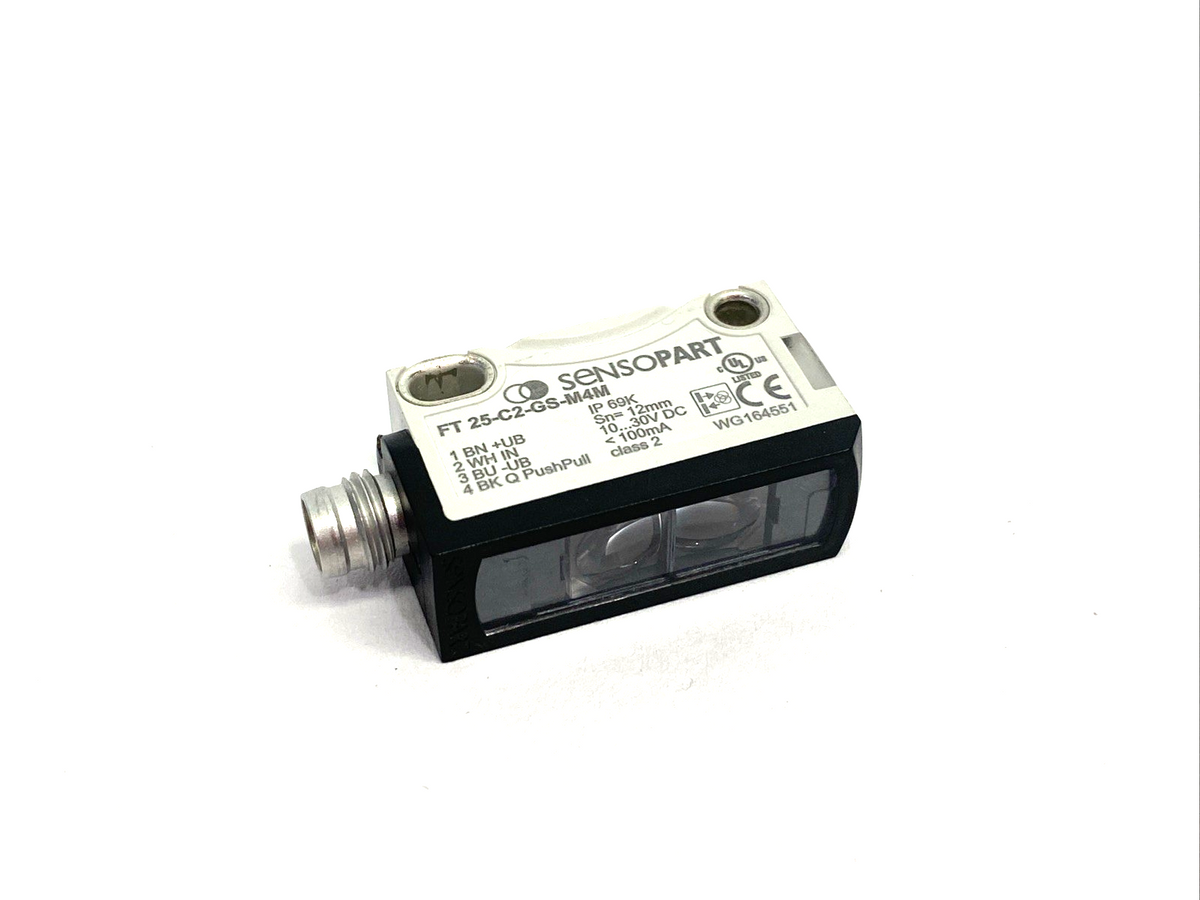 Sensopart FT 25-C2-GS-M4M Compact Color RGB Detection Sensor 607-21021 - Maverick Industrial Sales