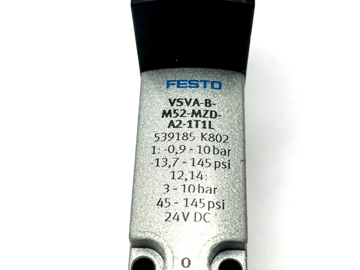 VSVA-B-M52-MZD-A2-1T1L | Festo Air Solenoid Valve, 5/2 Monostable, 539159 - Used - Maverick Industrial Sales