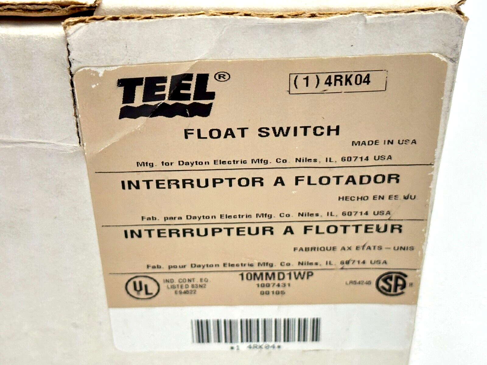 TEEL 4RK04 Float Switch - Maverick Industrial Sales