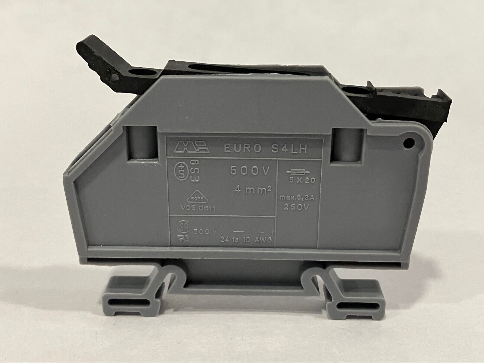 Morsettitalia 43445H Euro S4LH 500V 10mm Gray Fused Terminal Block LOT OF 8 - Maverick Industrial Sales
