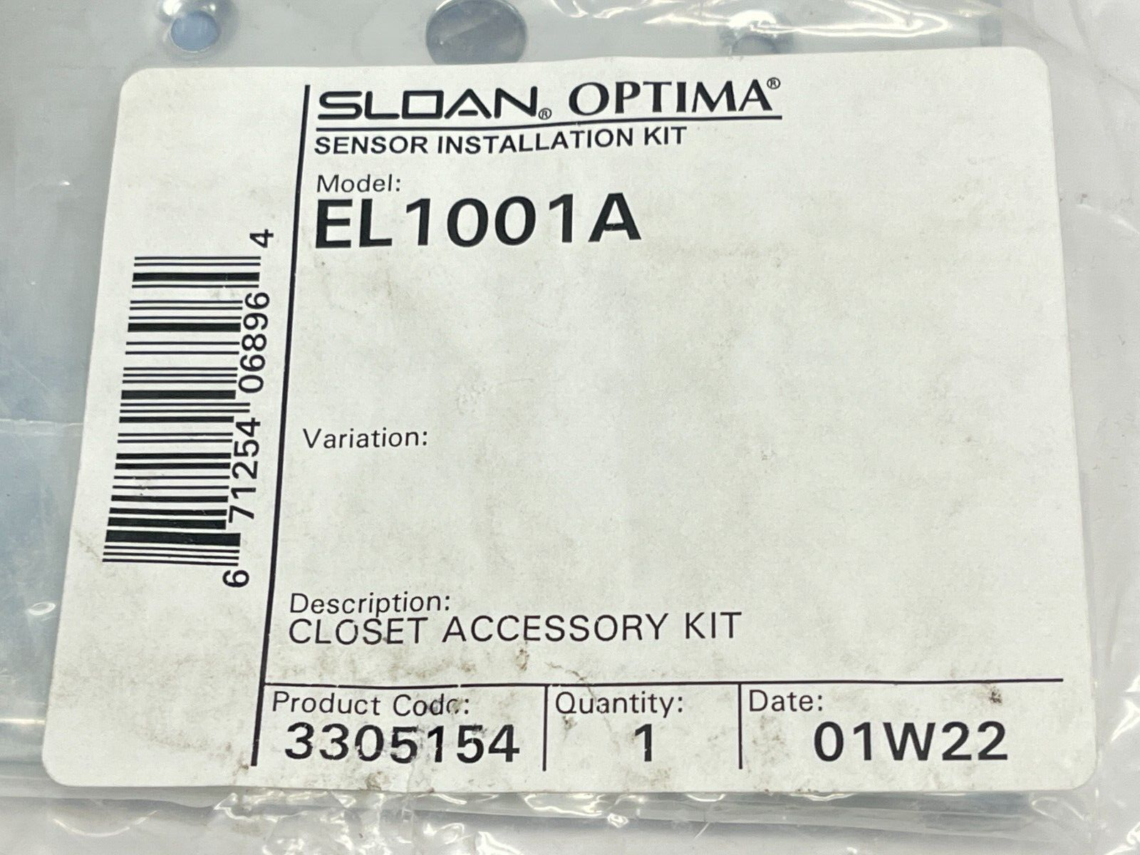 Sloan EL1001A Closet Accessory Kit 3305154 - Maverick Industrial Sales