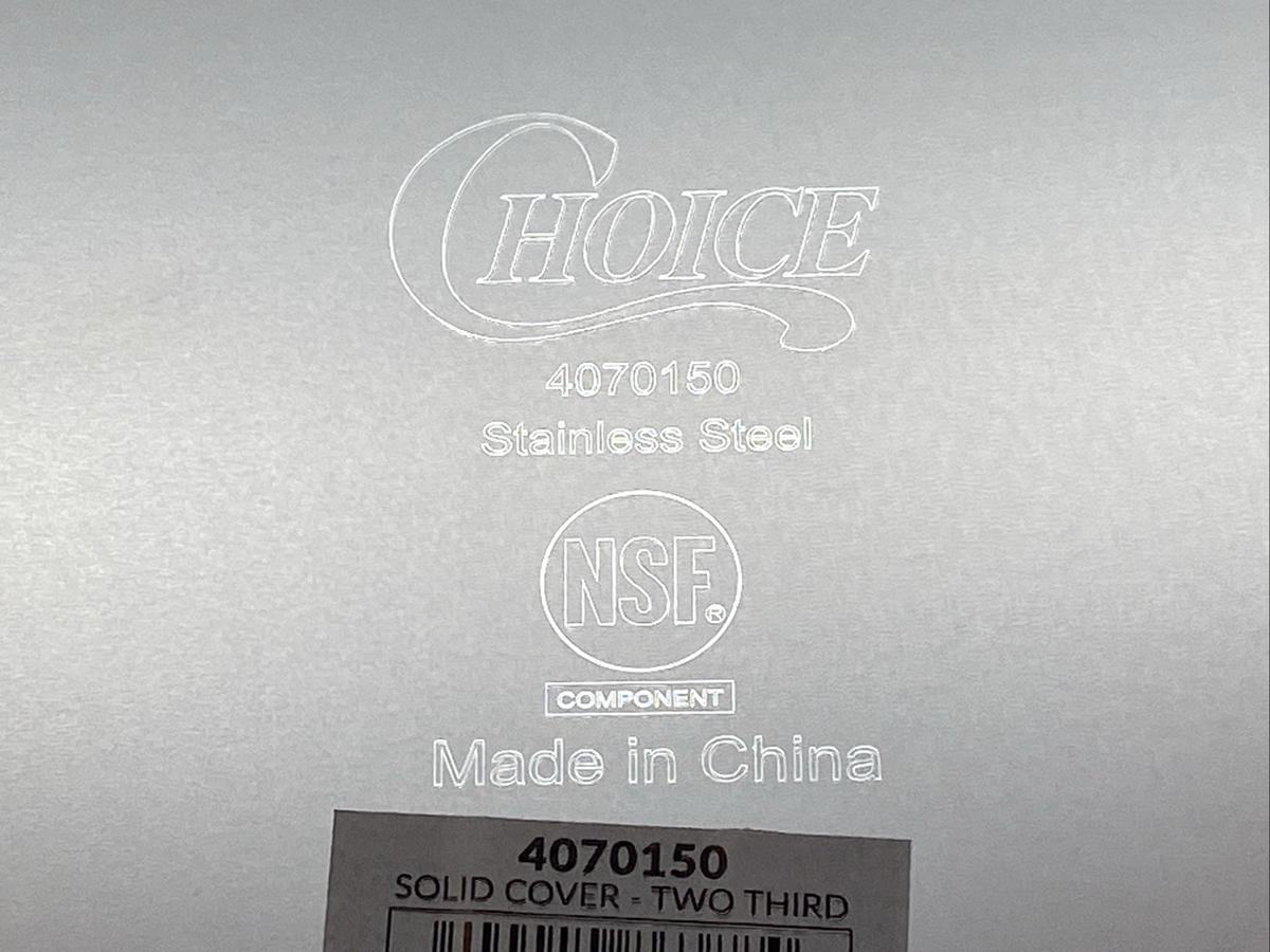 Choice 4070150 Steam Table Hotel Pan Cover 2/3 Size Stainless Steel LOT OF 12 - Maverick Industrial Sales