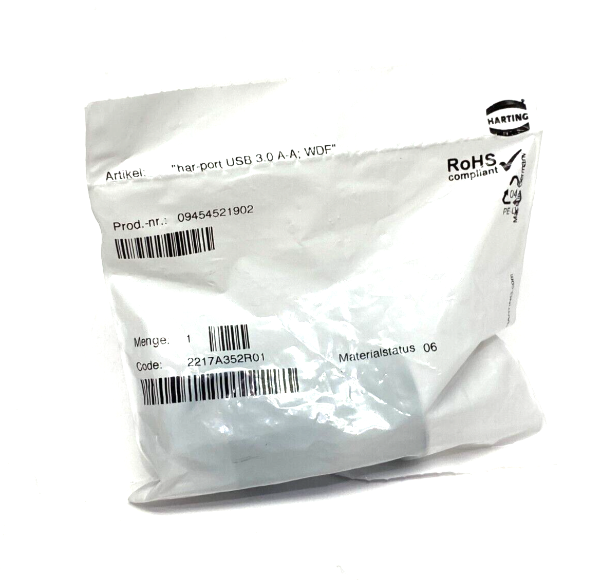 Harting 09454521902 Type A Jack USB Interface Port har-port USB 3.0 A-A; PFT - Maverick Industrial Sales