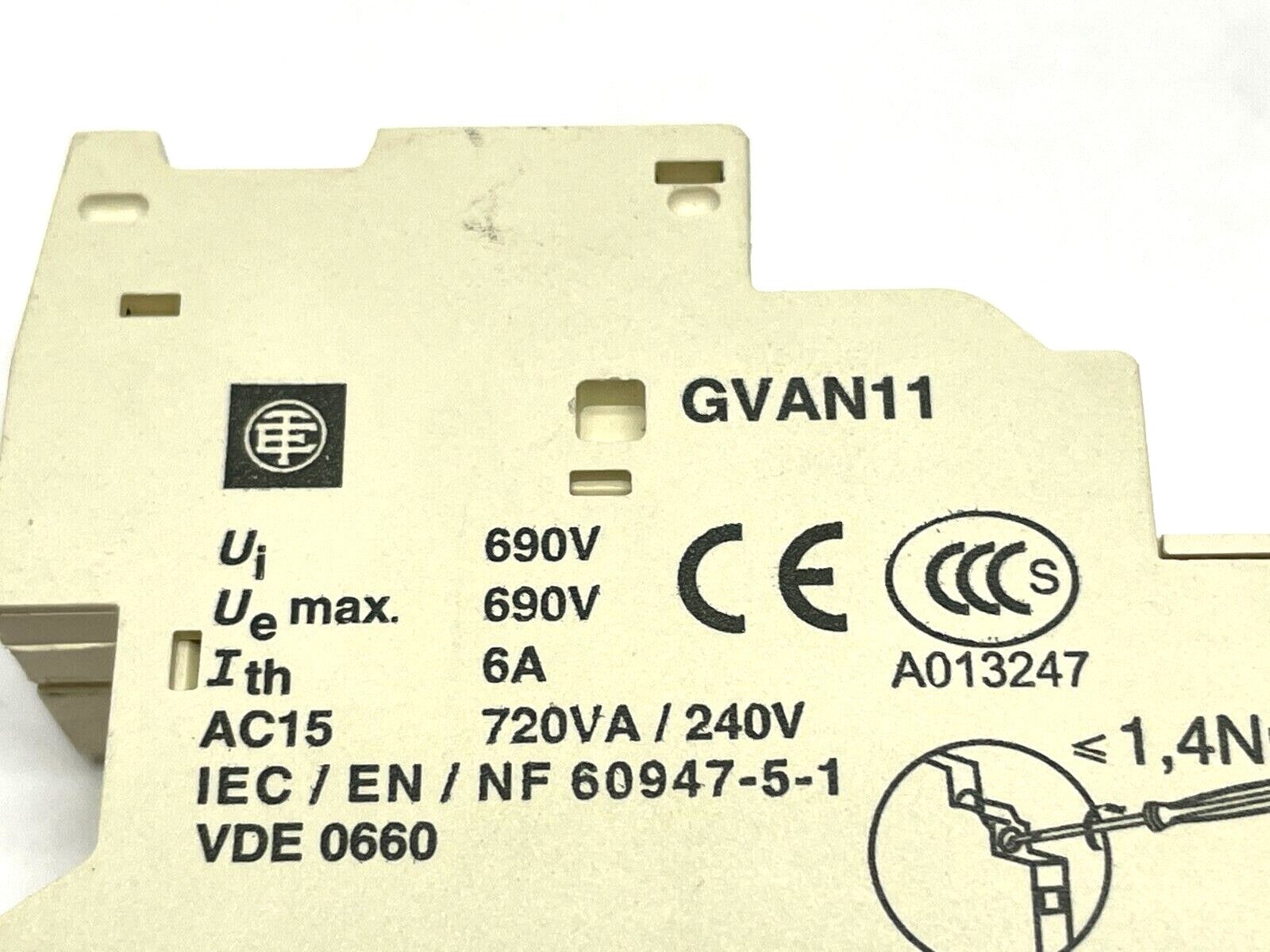 Schneider GVAN11 Manual Starter Protector Auxiliary Contact Block LOT OF 2 - Maverick Industrial Sales