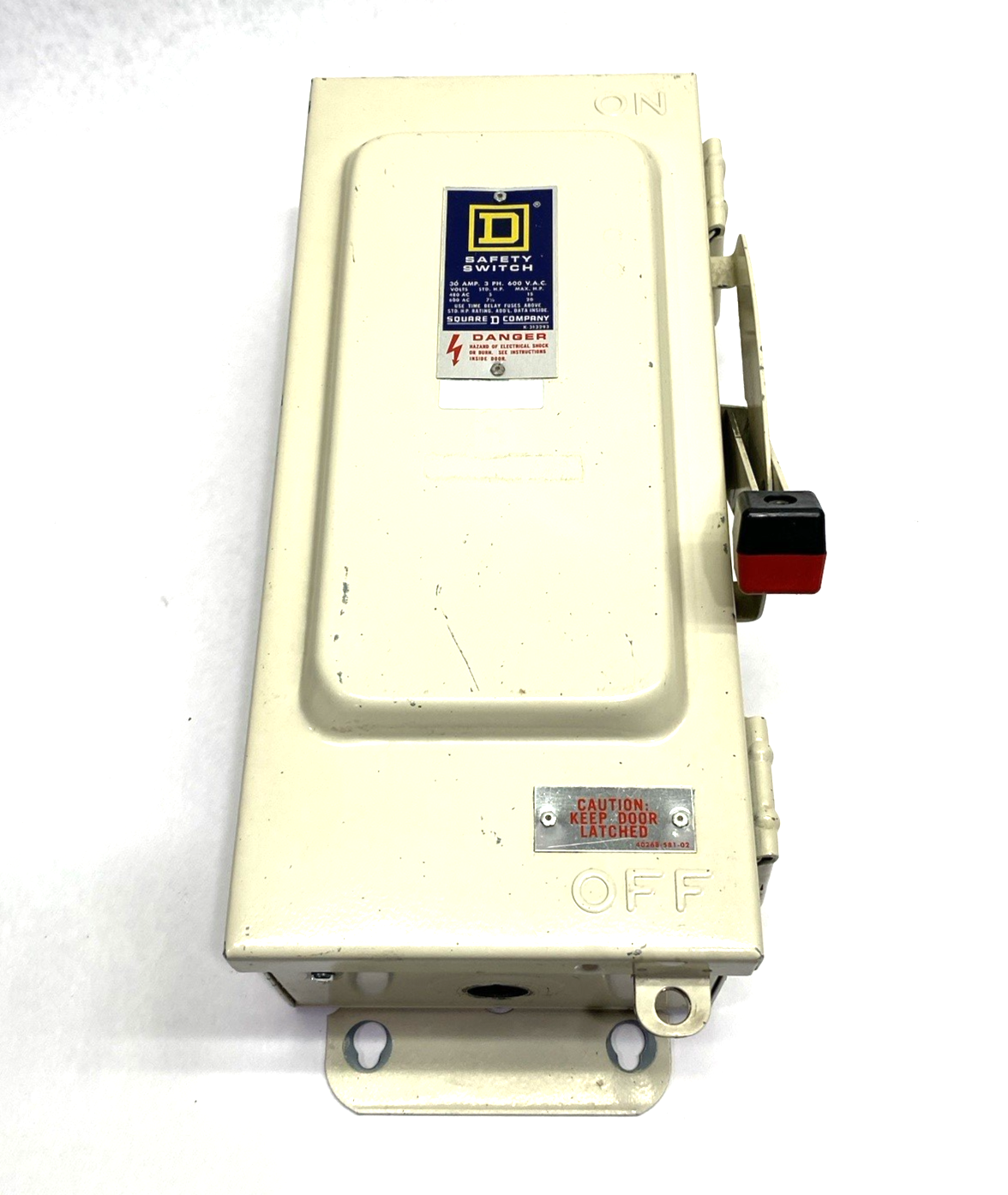 H361A | Schneider Square D Safety Switch, Heavy duty, Fusible, 30A, 3-Pole, 20HP - Used - Maverick Industrial Sales