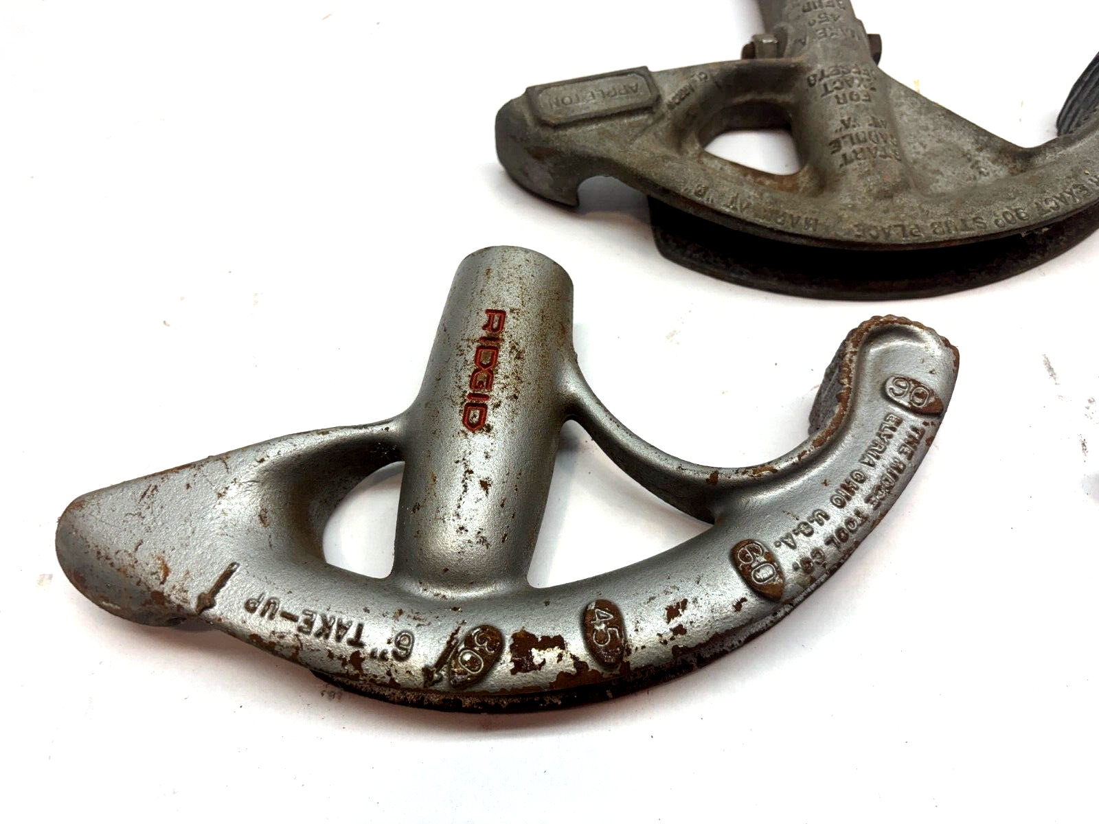 Lot of 3 Conduit Pipe Benders, Ridgid, Appleton, Steel City 525 Vintage - Maverick Industrial Sales
