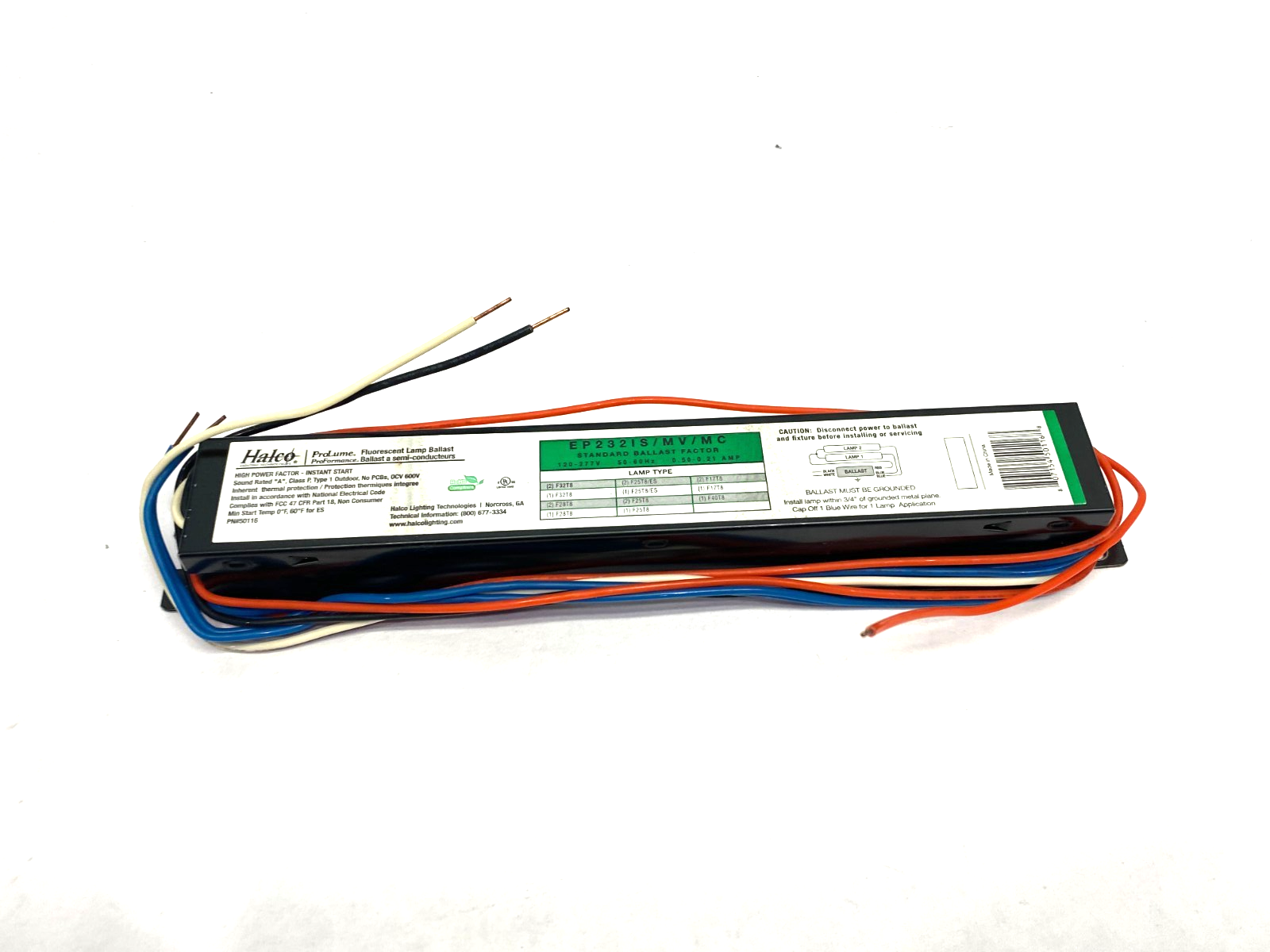 Halco EP232IS/MV/MC ProLume Proformance Electronic Lamp Ballast - Maverick Industrial Sales