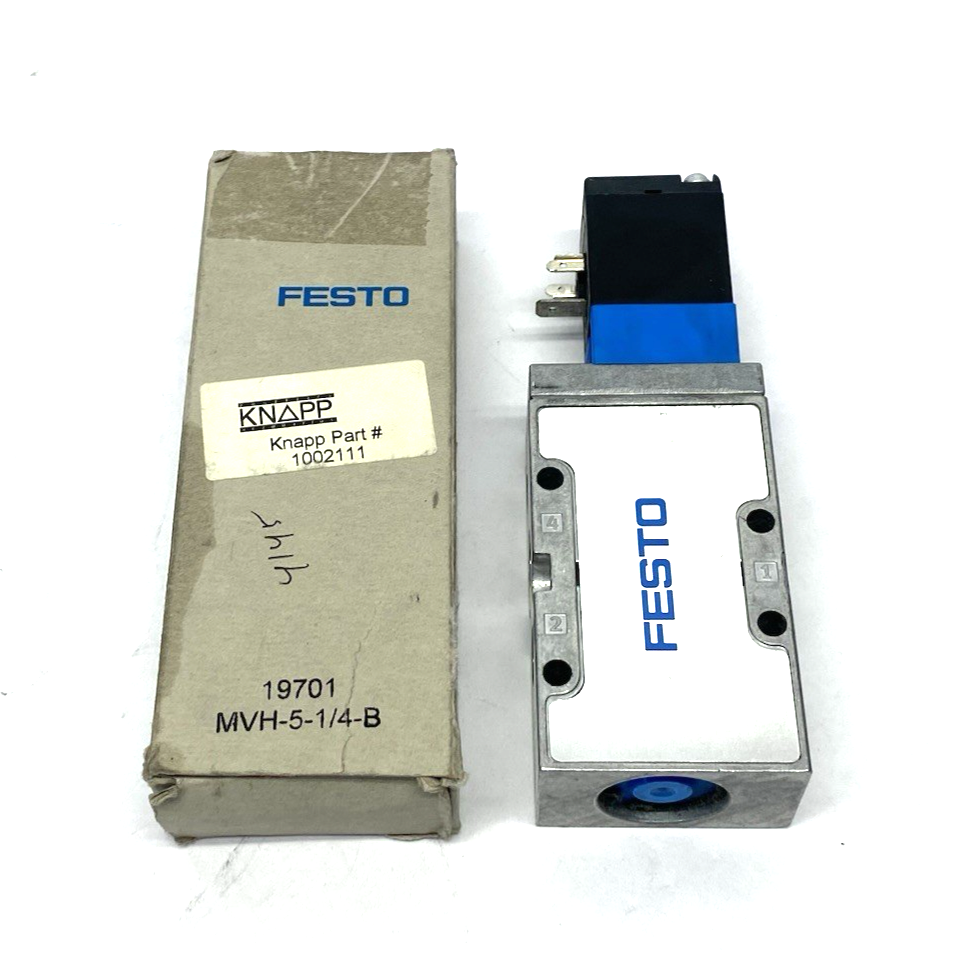 Festo MVH-5-1/4-B Solenoid Valve 5/2-way Monostable 19701 - Maverick Industrial Sales