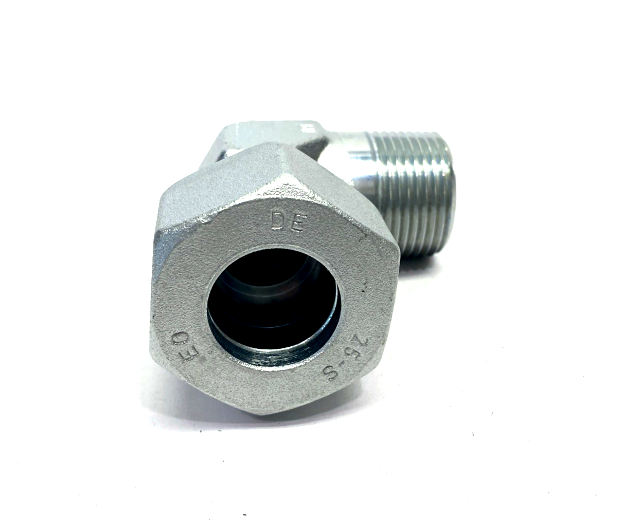 Parker WE25S1NPTCFX Ermeto DIN Elbow Tube Fitting 25mm Tube OD x 1" NPT - Maverick Industrial Sales