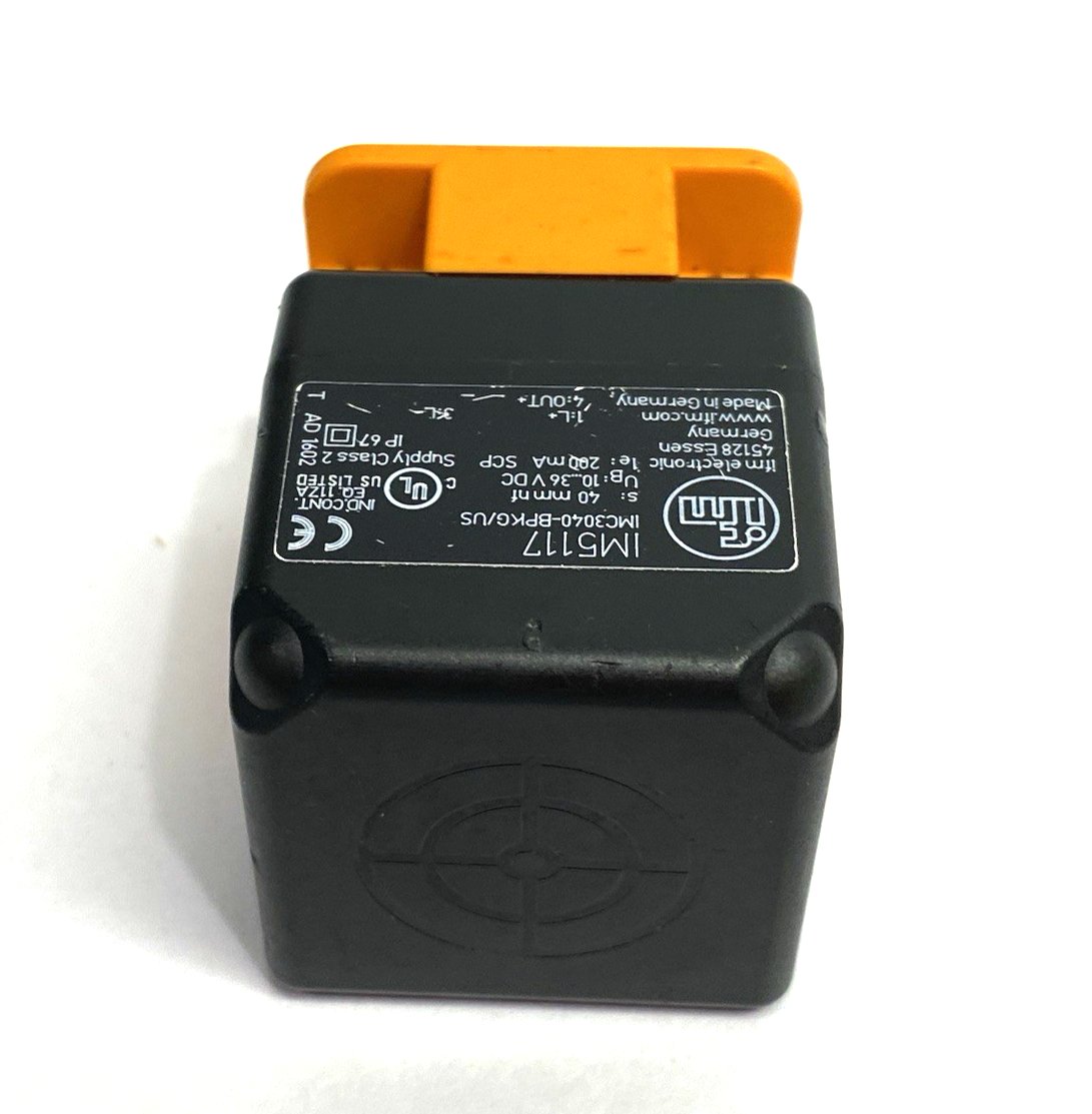 IM5117 | Ifm Inductive Cube Sensor, Long Sense Range, IMC3040-BPKG/US-100-DPS - Used - Maverick Industrial Sales