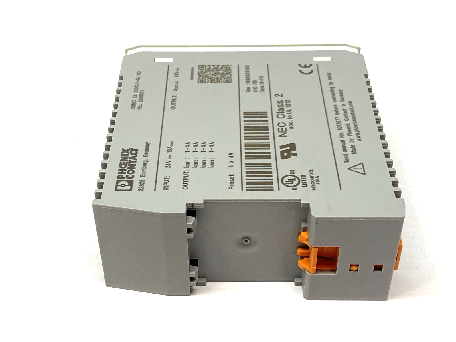 Phoenix Contact CBMC E4 24DC/1-4A NO Electronic Circuit Breaker 2906031 - Maverick Industrial Sales