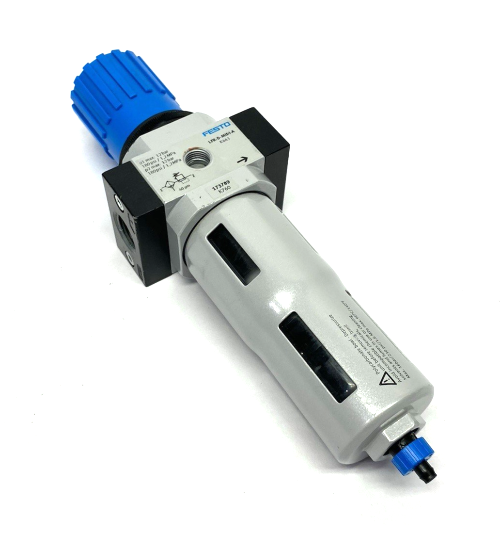 LFR-1/2-D-MIDI-A-NPT | Festo Filter Regulator 1/2" NPT, 40 µm Filter, 173789 - Used - Maverick Industrial Sales
