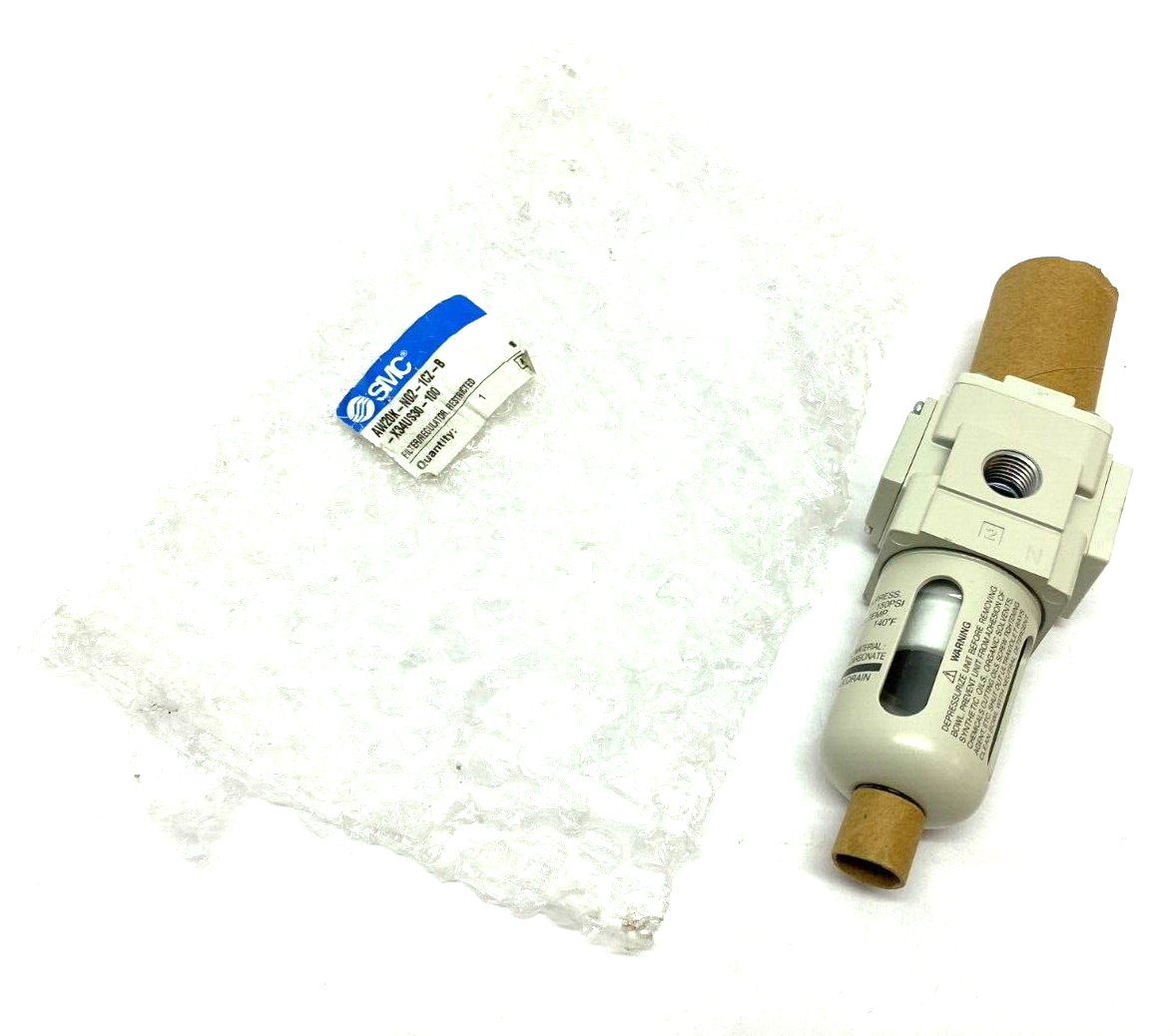 SMC AW20K-N02-1CZ-B-X34US30-100 Modular Filter Regulator Restricted 3~30psi - Maverick Industrial Sales