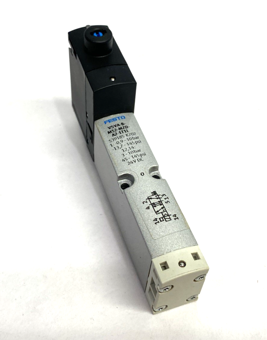VSVA-B-M52-MZD-A1-1T1L | Festo Pneumatic Solenoid Valve, 5/2 Monostable, 539159 - Used - Maverick Industrial Sales