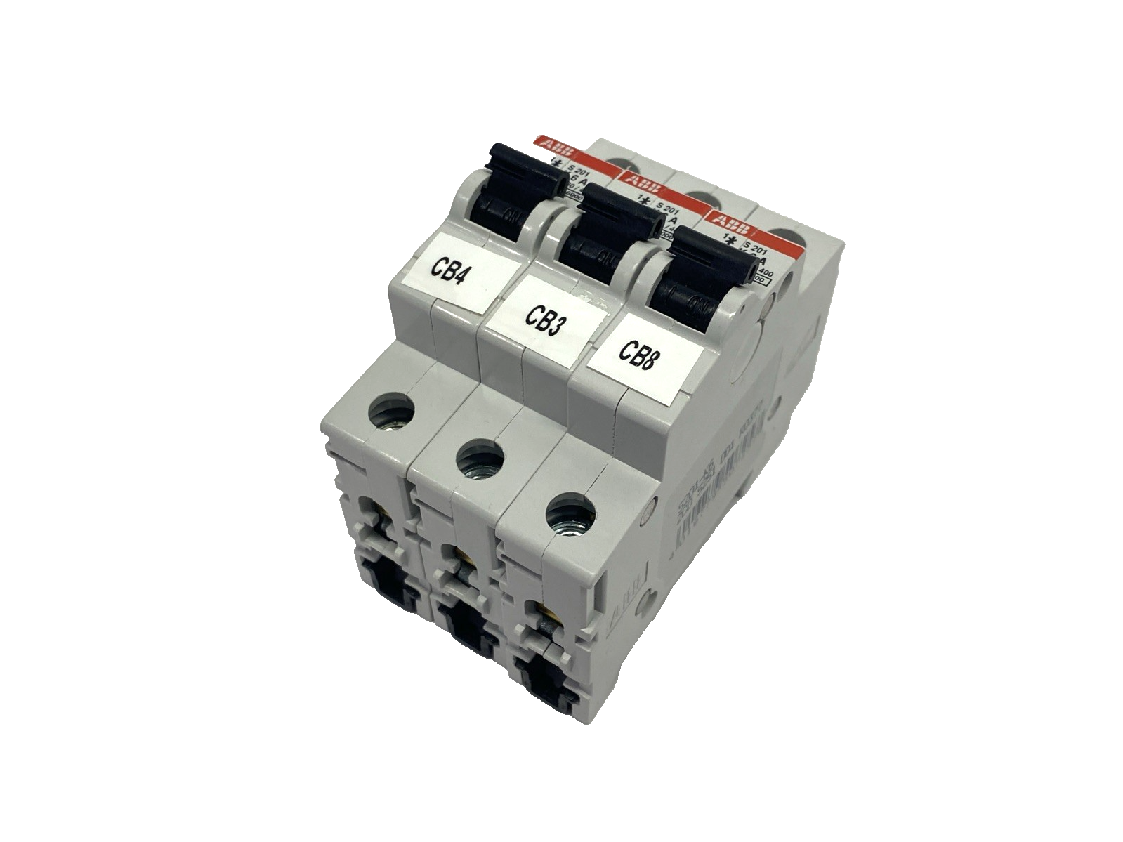 2CDS251001R0377,S201-K6 | ABB S201-K6 Miniature Circuit Breaker 6A 1-Pole 2CDS251001R0377 LOT OF 3 - Used - Maverick Industrial Sales