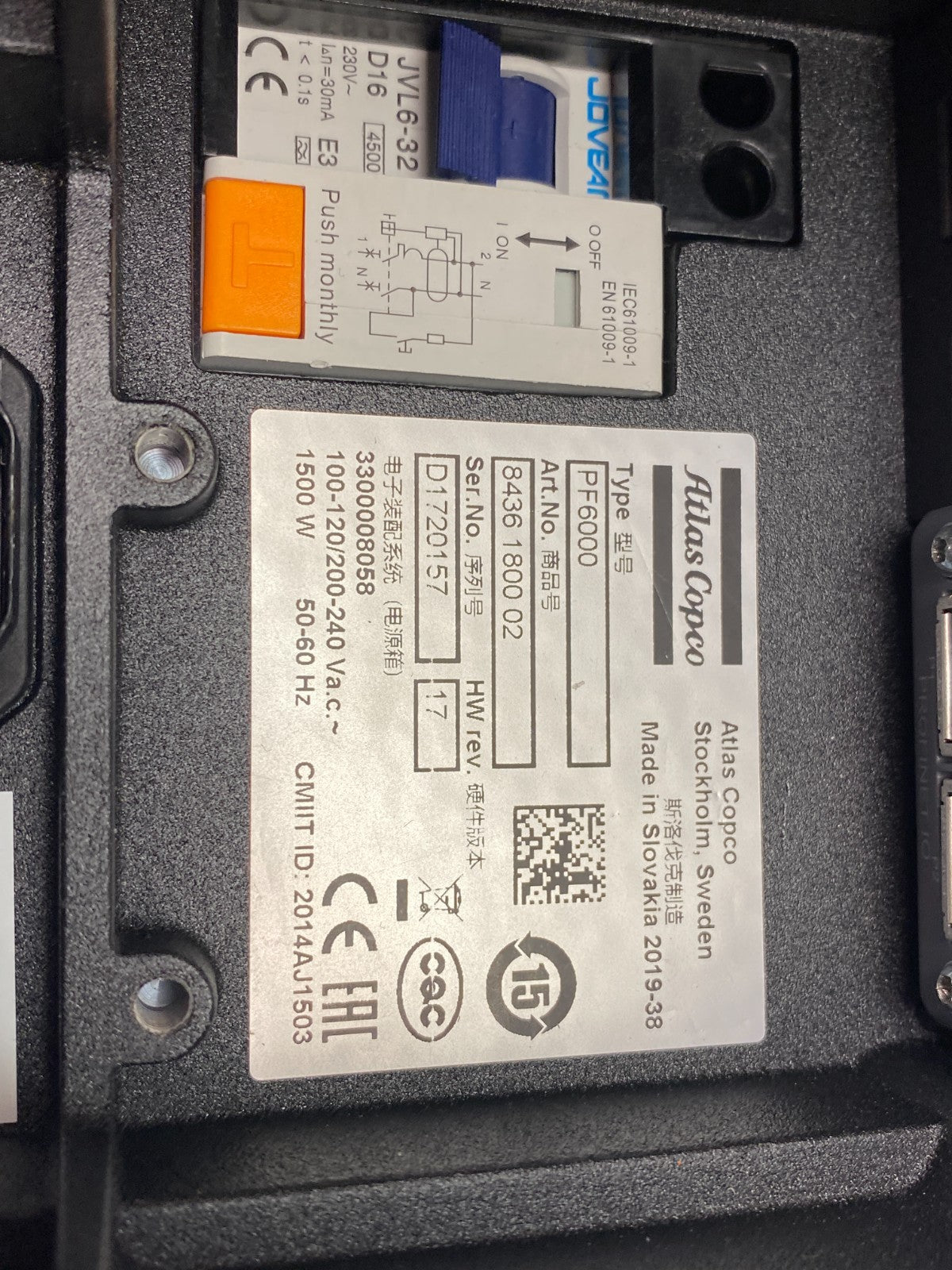 Atlas Copco 8436 1800 02 Power Focus PF6000 Servaid Controller, w/ 8436091040 - Maverick Industrial Sales