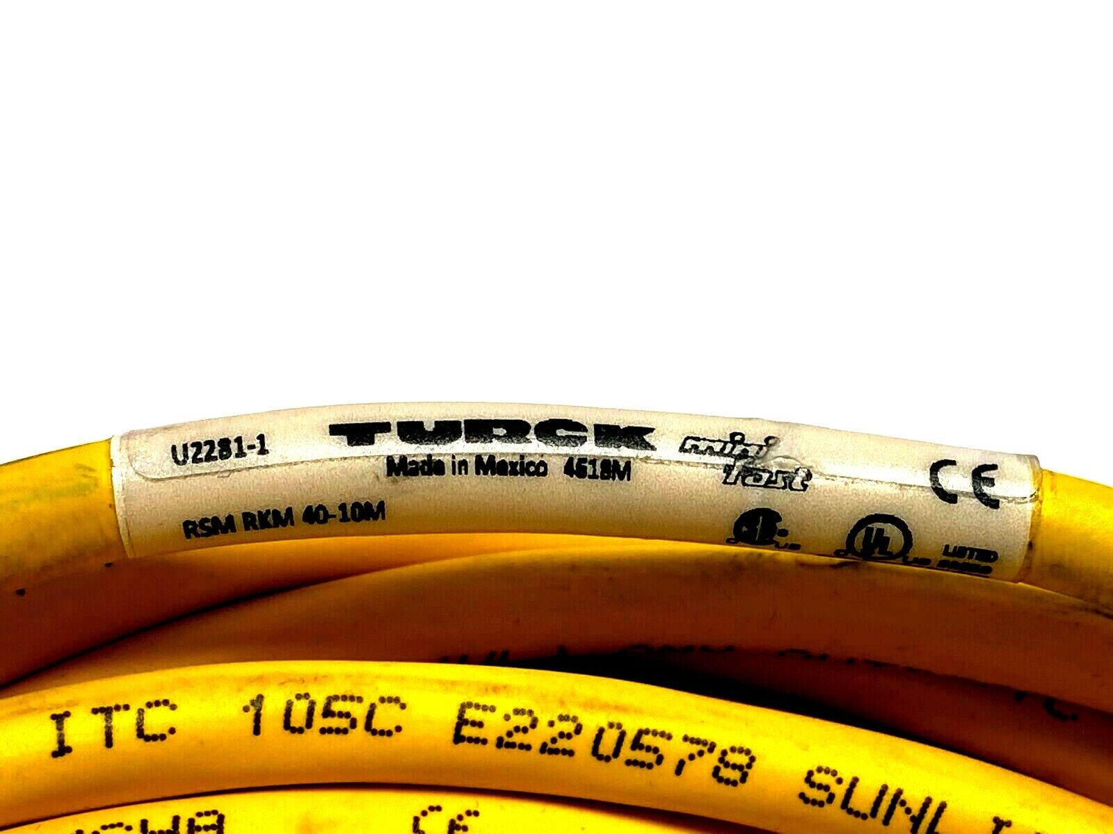 Turck RSM RKM 40-10M Minifast Cordset 4 Pin Female to Cut End U2281-1 - Maverick Industrial Sales