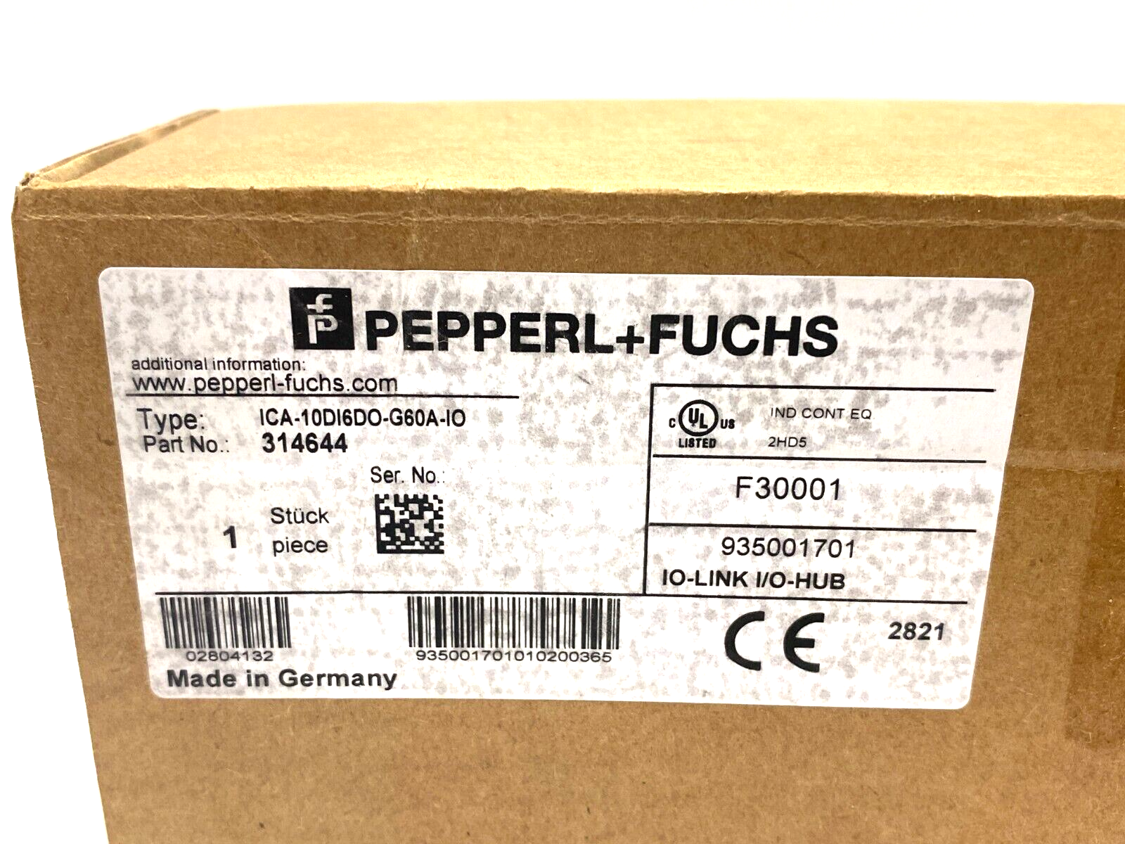 Pepperl+Fuchs ICA-10DI6DO-G60A-IO I/OLink Interface Hub 10-Input 6-Output 314644 - Maverick Industrial Sales