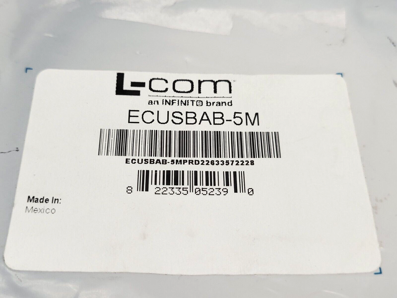 L-Com ECUSBAB-5M USB Cordset 5' - Maverick Industrial Sales