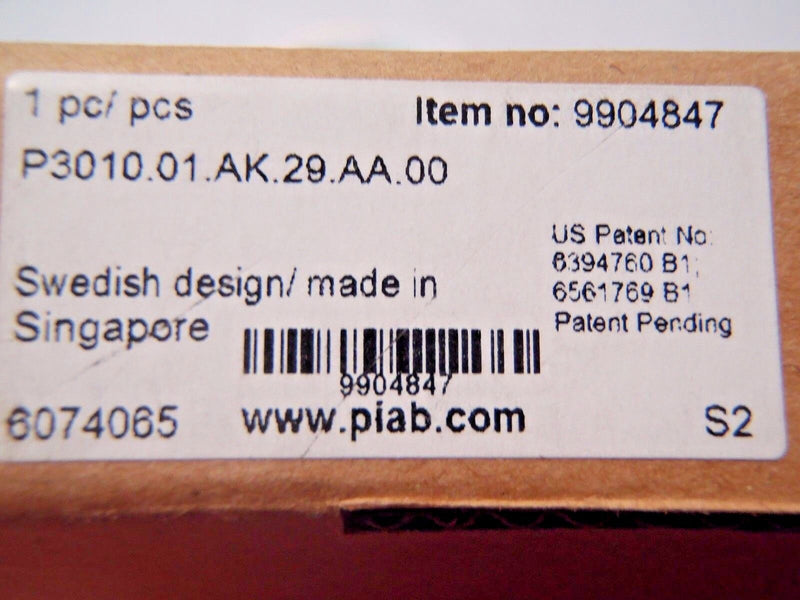 PIAB P3010.01.AK.29.AA.00 Vacuum Module Assembly 9904847 - Maverick Industrial Sales