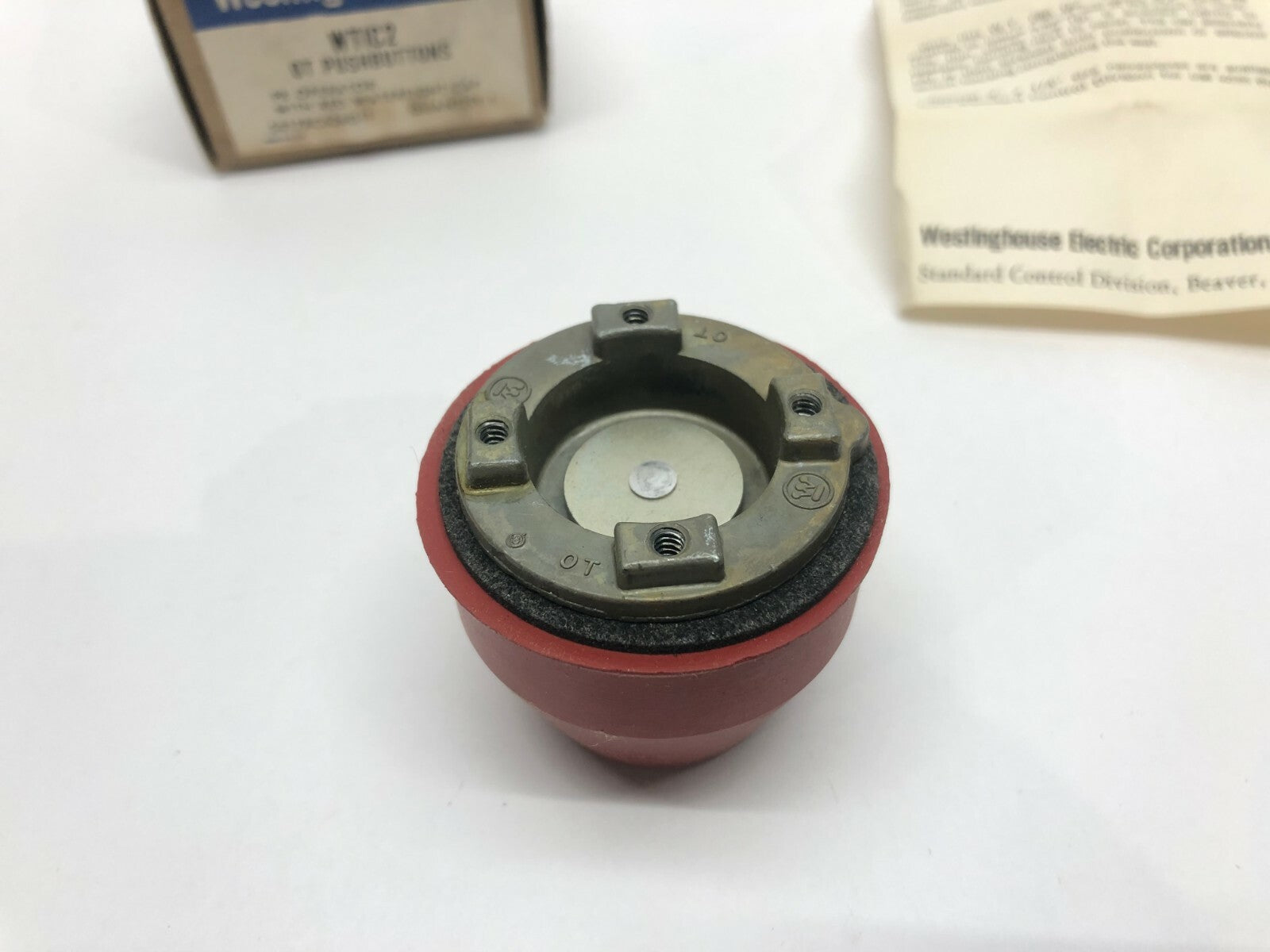 Westinghouse WTIC2 OT Pushbutton PB Operator w/ Watertight Red Cap - Maverick Industrial Sales