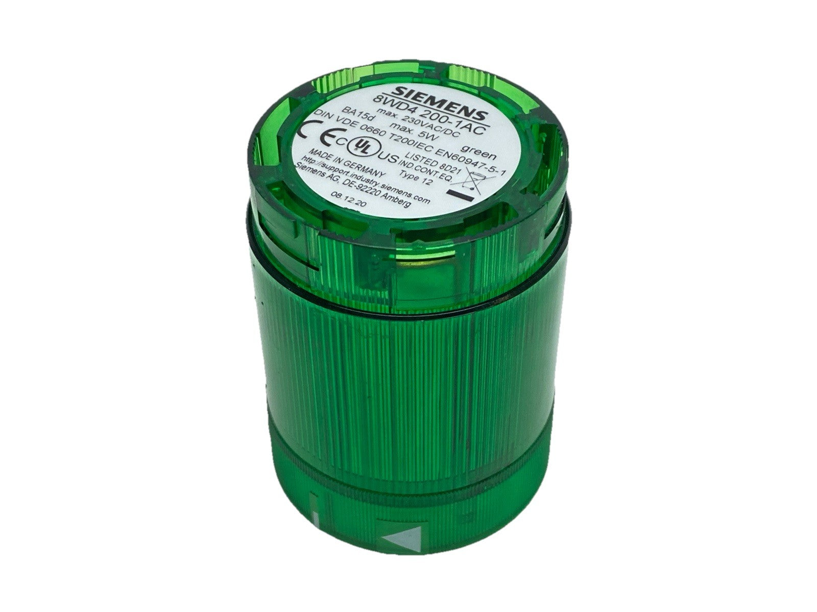 Siemens 8WD4 200-1AC 50mm Steady-Light Element Green 12-230V 5W - Maverick Industrial Sales