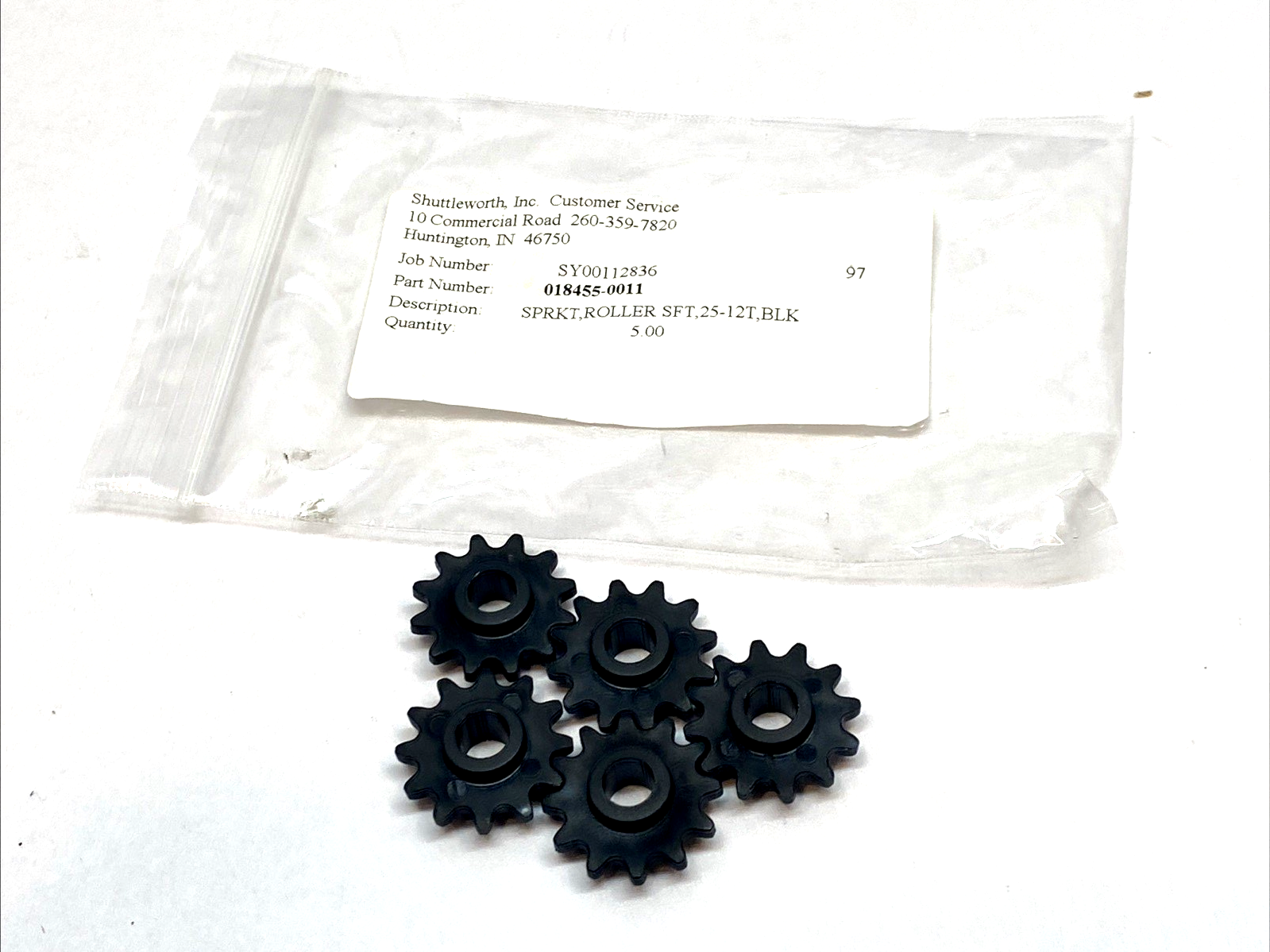 018455-0011 | Shuttleworth Roller Sprocket PKG OF 5 - Used - Maverick Industrial Sales