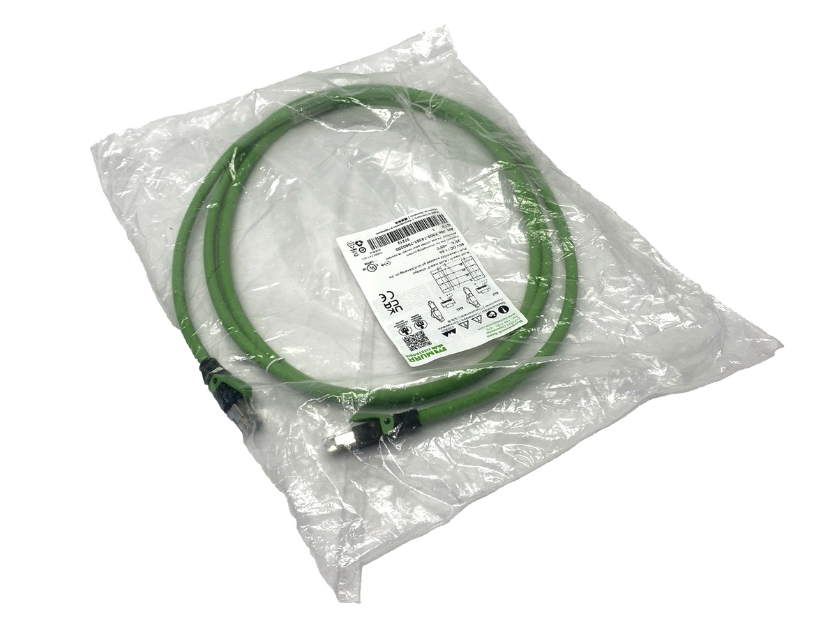 7000-74301-7960200 | Murrelektronik Double End Ethernet Cable, Male RJ45 4-Pole 2m - New - Maverick Industrial Sales