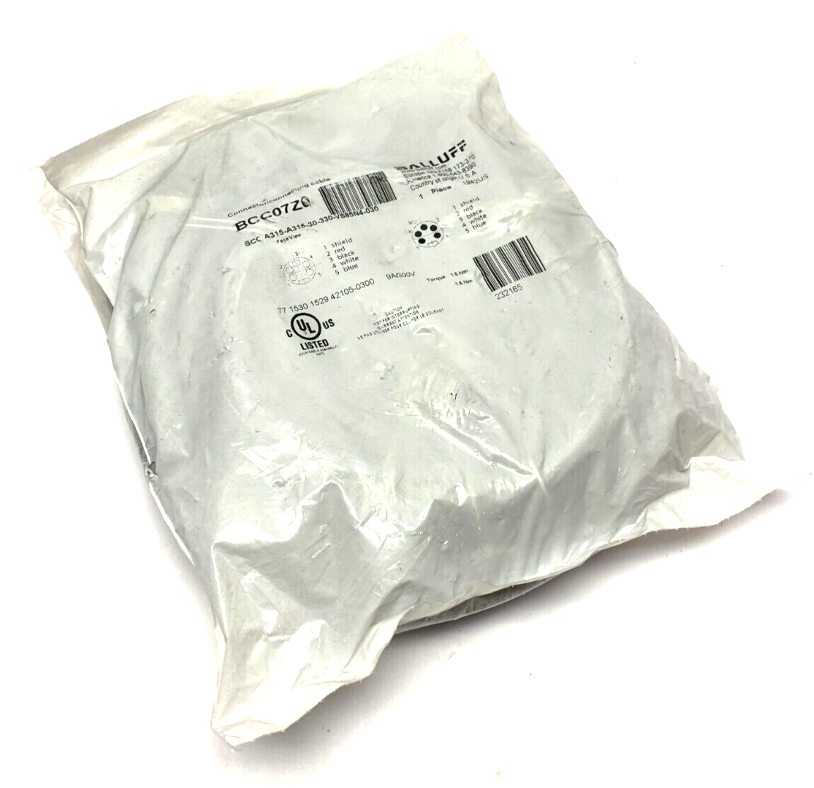 Balluff BCC07Z0 Double-Ended Cordset BCC A315-A315-30-330-VS85N4-030 - Maverick Industrial Sales