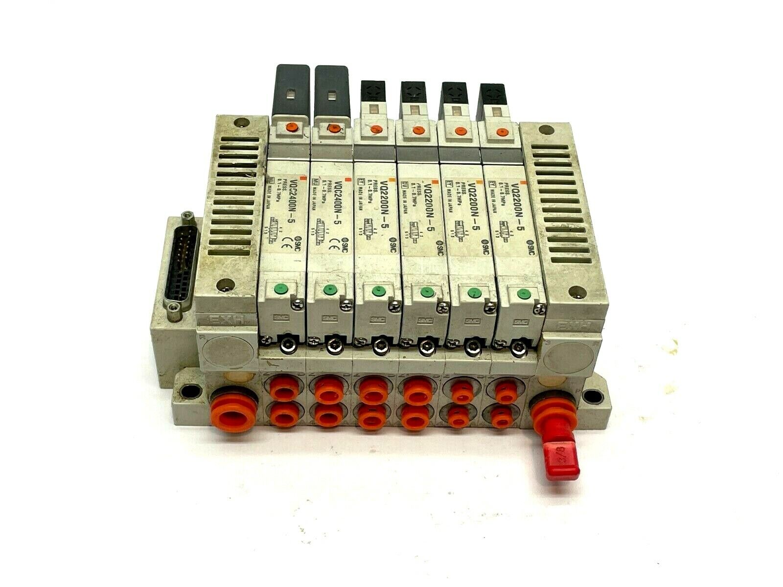 SMC VV5Q21-06N7FU0-S Manifold Base w/ Solenoids - Maverick Industrial Sales