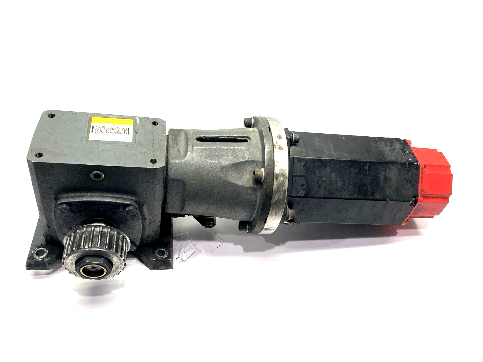 A06B-0127-B575 | GE Fanuc AC Servo Motor 140V 1kW 4.6A, 721-10-G Gear Reducer 10:1 - Used - Maverick Industrial Sales