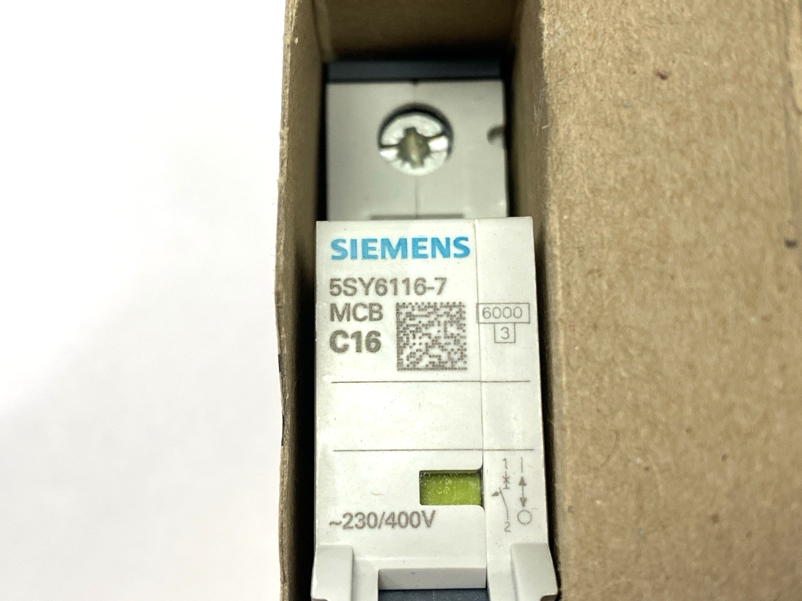 Siemens 5SY6116-7 Miniature Circuit Breaker 1-Pole 230/400V 16A - Maverick Industrial Sales