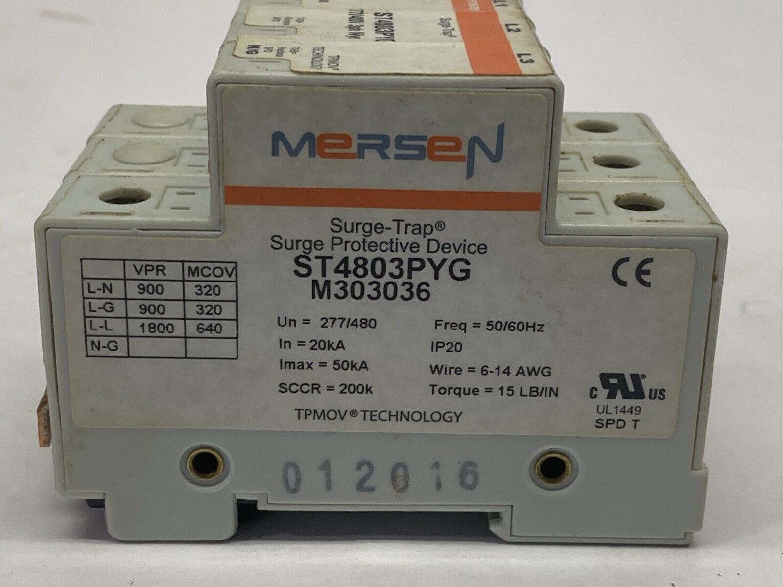 Mersen ST4803PYG ST Series Surge-Trap Surge Protector 277/480V 3PH - Maverick Industrial Sales