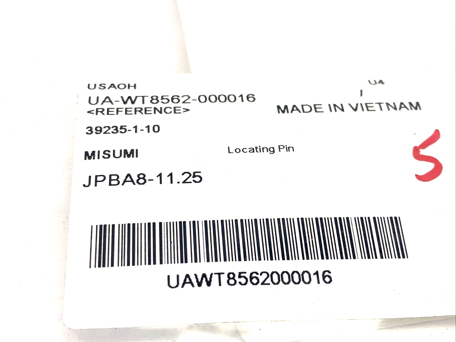 MiSUMi JPBA8-11.25 Locating Pin 11.25mm OD Position Side 8mm OD Mounting 2-PACK - Maverick Industrial Sales