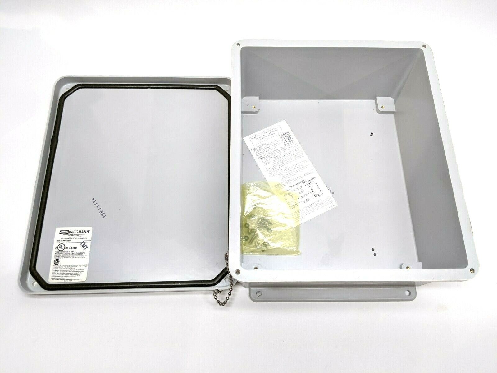 Wiegmann HW-J121005SC 12” x 10” x 5” JIC Series Screw Cover Gray - Maverick Industrial Sales
