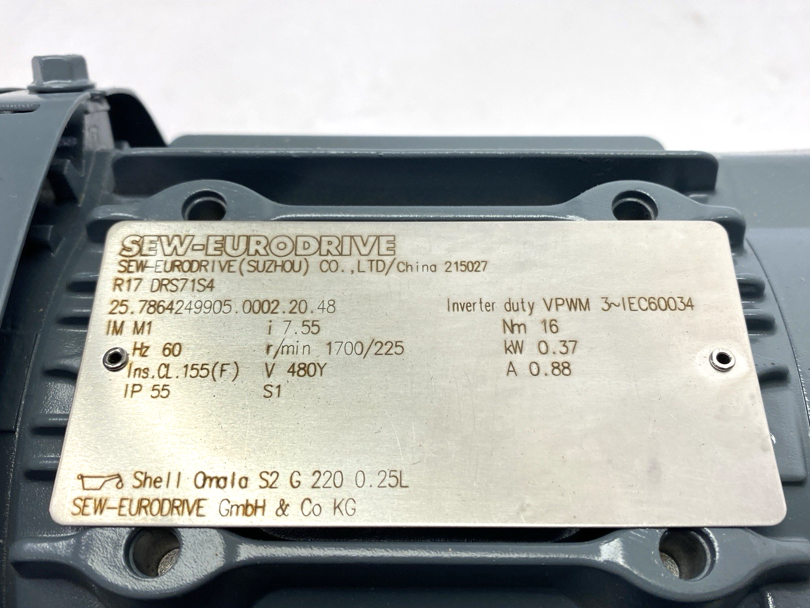 SEW-EURODRIVE 25.7864249905.0002.20.48 Servo Motor R17 DRS71S4 - Maverick Industrial Sales