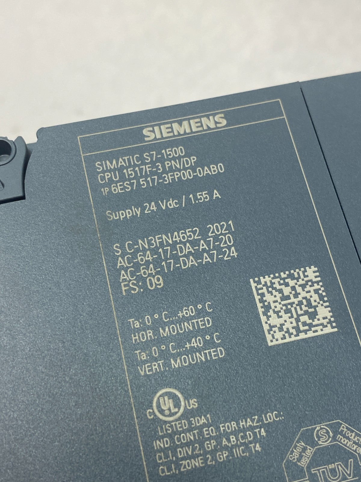 Siemens 6ES7 517-3FP00-0AB0 SIMATIC S7-1500 CPU Unit 1517F-3 PN/DP - Maverick Industrial Sales