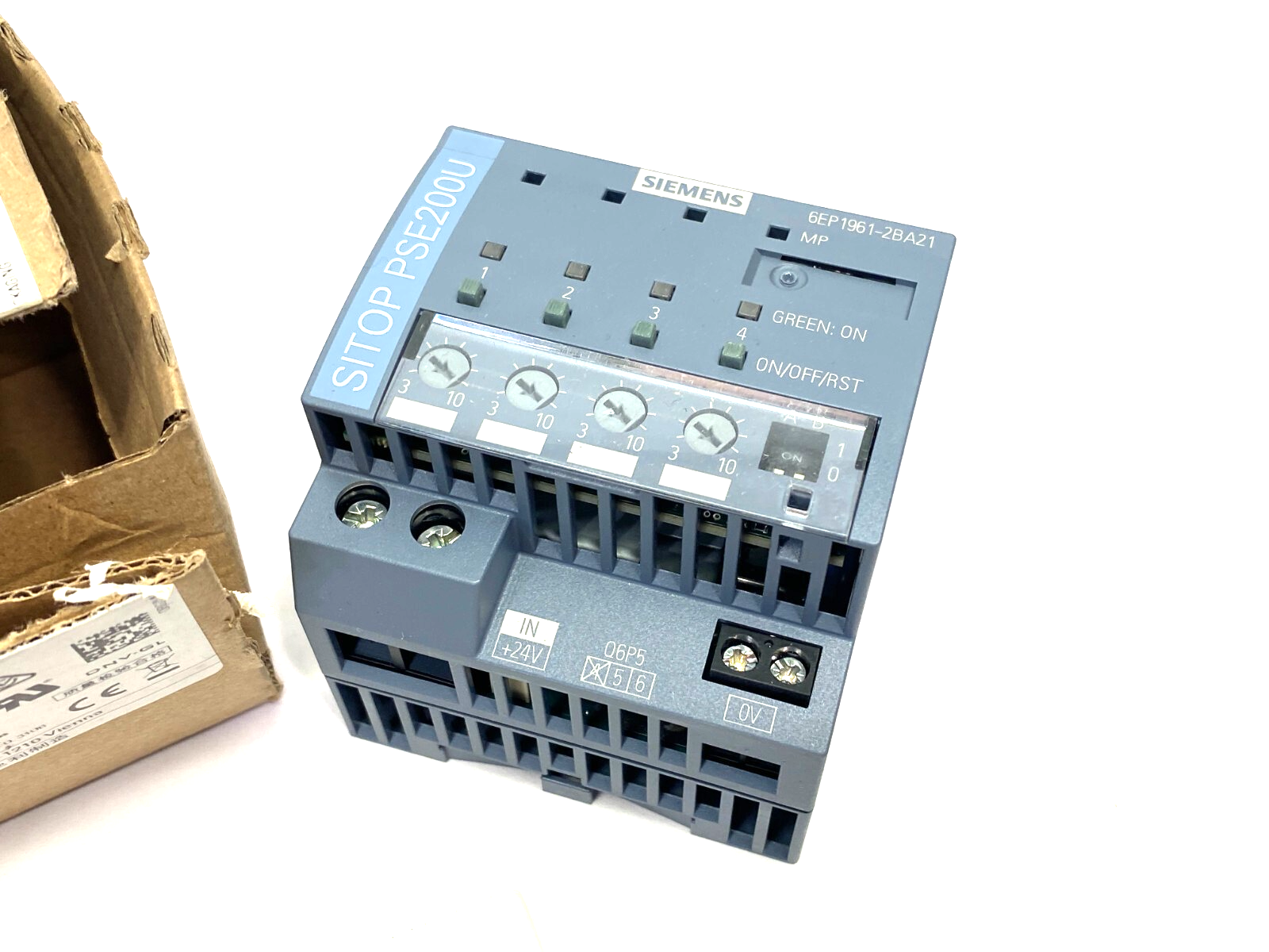 Siemens 6EP1961-2BA21 SITOP PSE200U Selectivity Module, 4-Channel Output - Maverick Industrial Sales