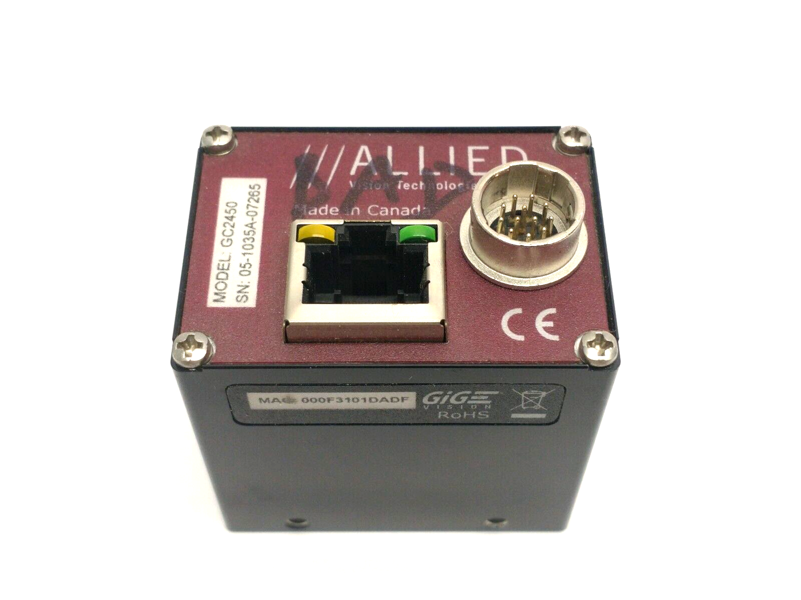 Allied Vision GC2450 Prosilica GC Ultra-Compact GigE Vision Camera - Maverick Industrial Sales