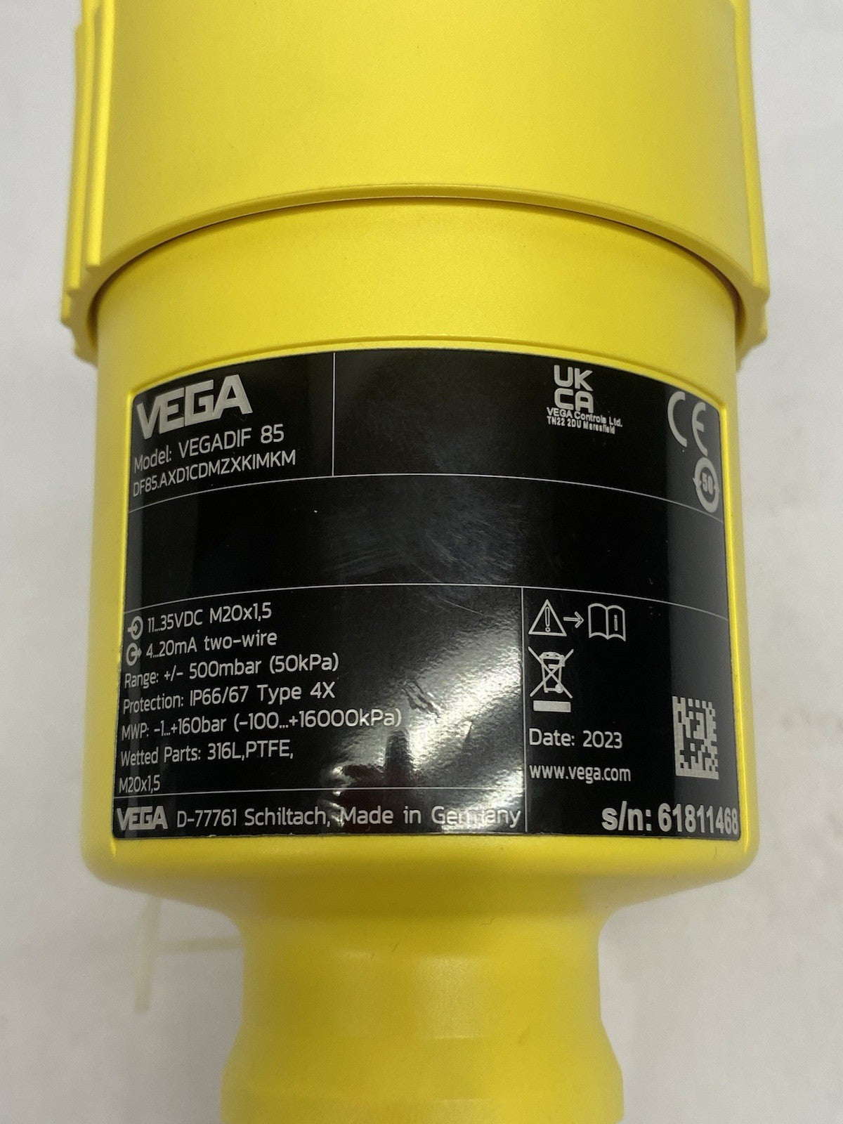 DF85.AXD1CDMZXKIMKM | VEGA VEGADIF 85 Differential Pressure Transmitter - New – Open box - Maverick Industrial Sales
