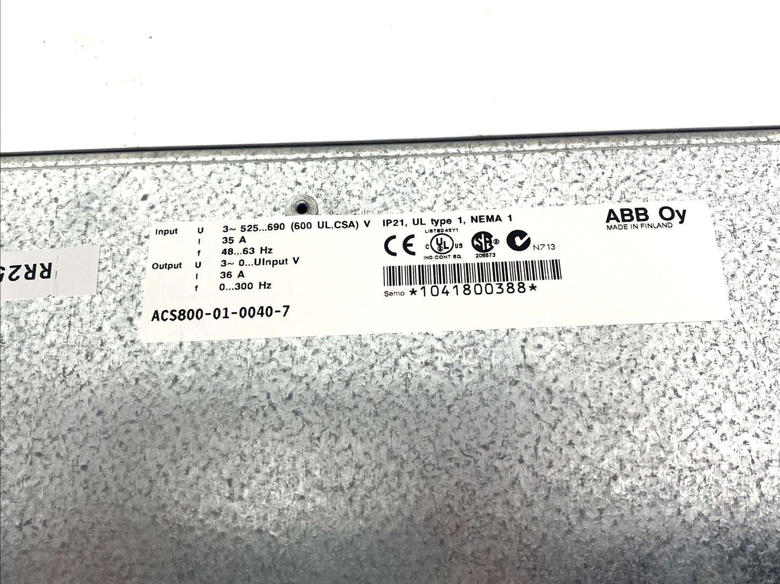 ACS800-01-0040-7 | ABB Drive 36A 3PH 690VAC 0-300Hz - For parts or not working - Maverick Industrial Sales