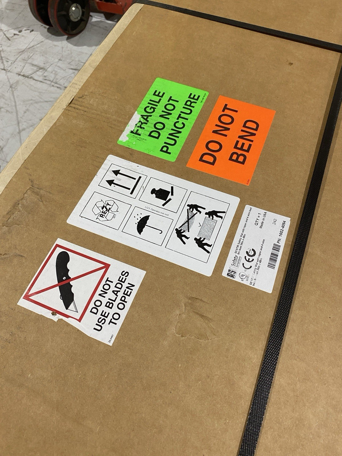 ASO Safety 1602-4094 Safety Mat with Taper 4 Wire/6m Lead 36in x 48in LOT OF 2 - Maverick Industrial Sales