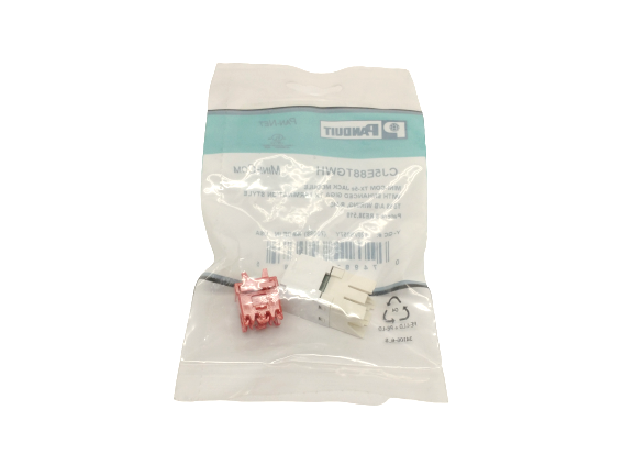 Panduit CJ5E88TGWH Mini-Com Cat 5e UTP RJ45 TG-Style Jack Module 22-24 AWG - Maverick Industrial Sales