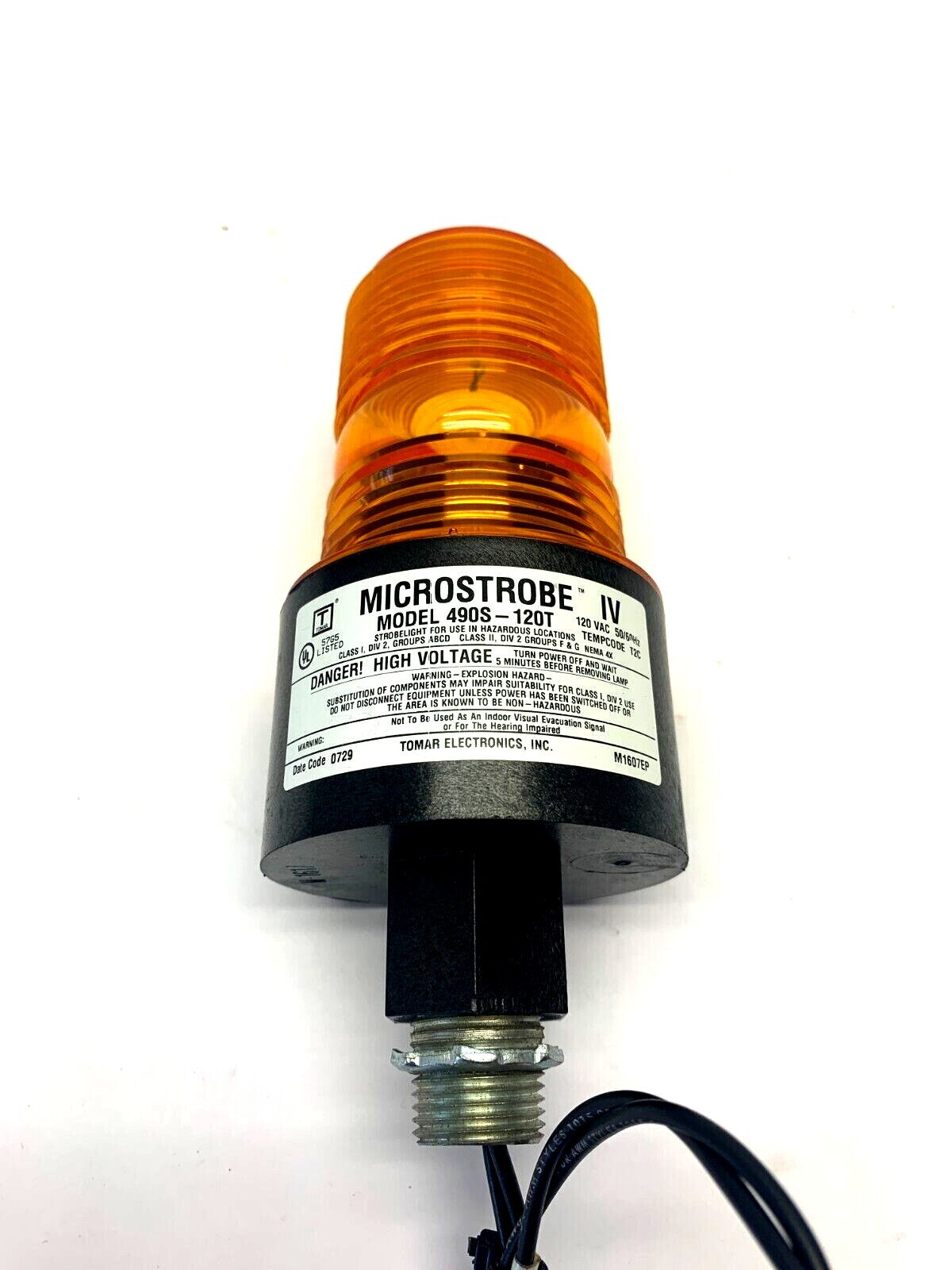 490S-120T | Tomar Electronics Hazardous Location Strobe 120V Microstrobe IV - Used - Maverick Industrial Sales