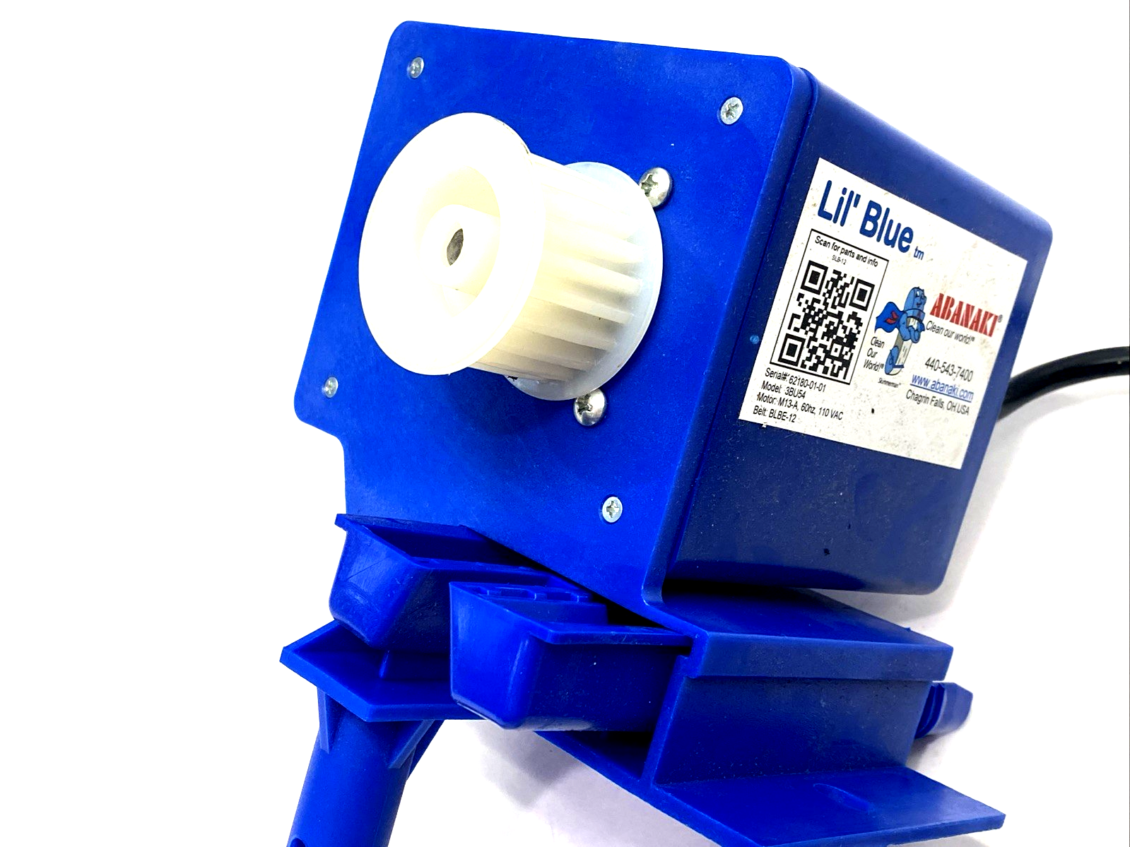 Abanaki SLB-12 Oil Skimmer 1 GPH, M13-A Motor 120V 3BU54 NO BELT OR REACH PULLEY - Maverick Industrial Sales
