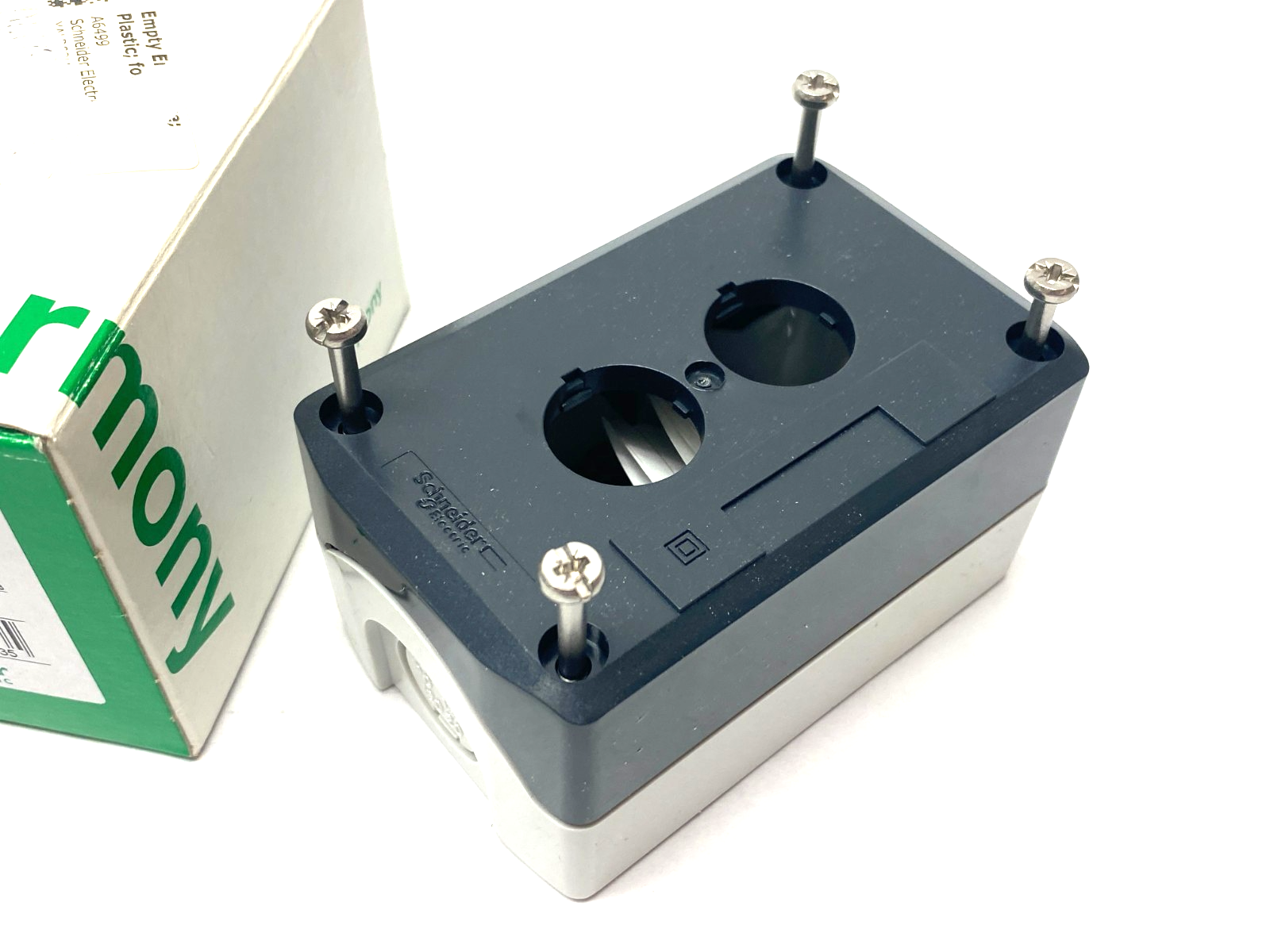 Schneider Electric XALD02H7 Harmony Control Box Enclosure 2-Hole - Maverick Industrial Sales