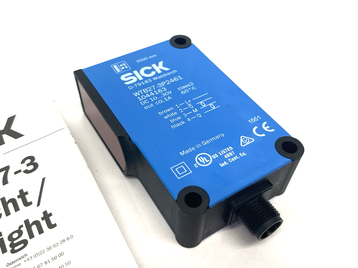 Sick WTB27-3P2461 Photoelectric Proximity Sensor, Background Supp 1044163 - Maverick Industrial Sales