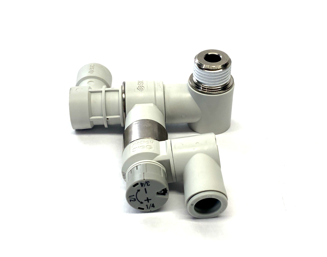 ASP-SUB12E-N04S | SMC Speed Controller w/ Pilot Check Valve, 1/2" NPT 12mm - New – Open box - Maverick Industrial Sales