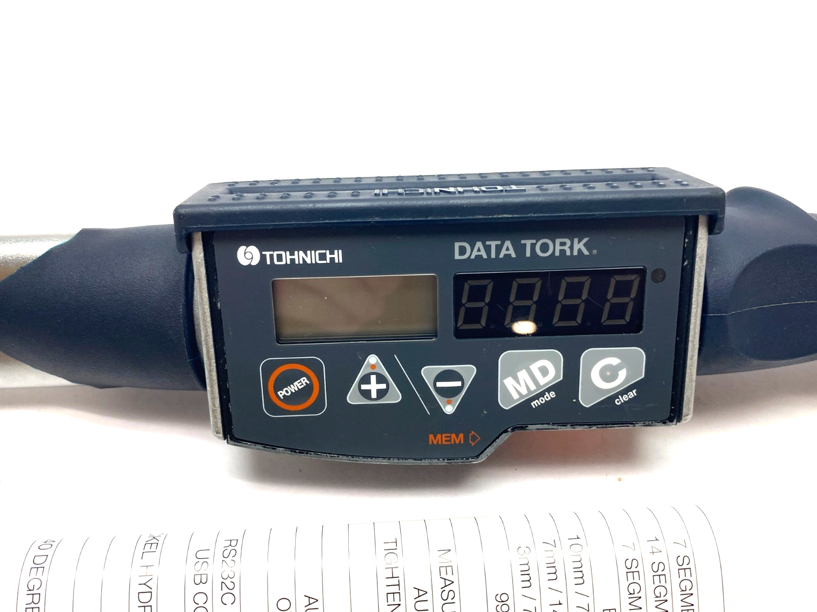 Tohnichi CEM100N3X15D-G DATA TORK Digital Torque Wrench 3/8" Drive - Maverick Industrial Sales