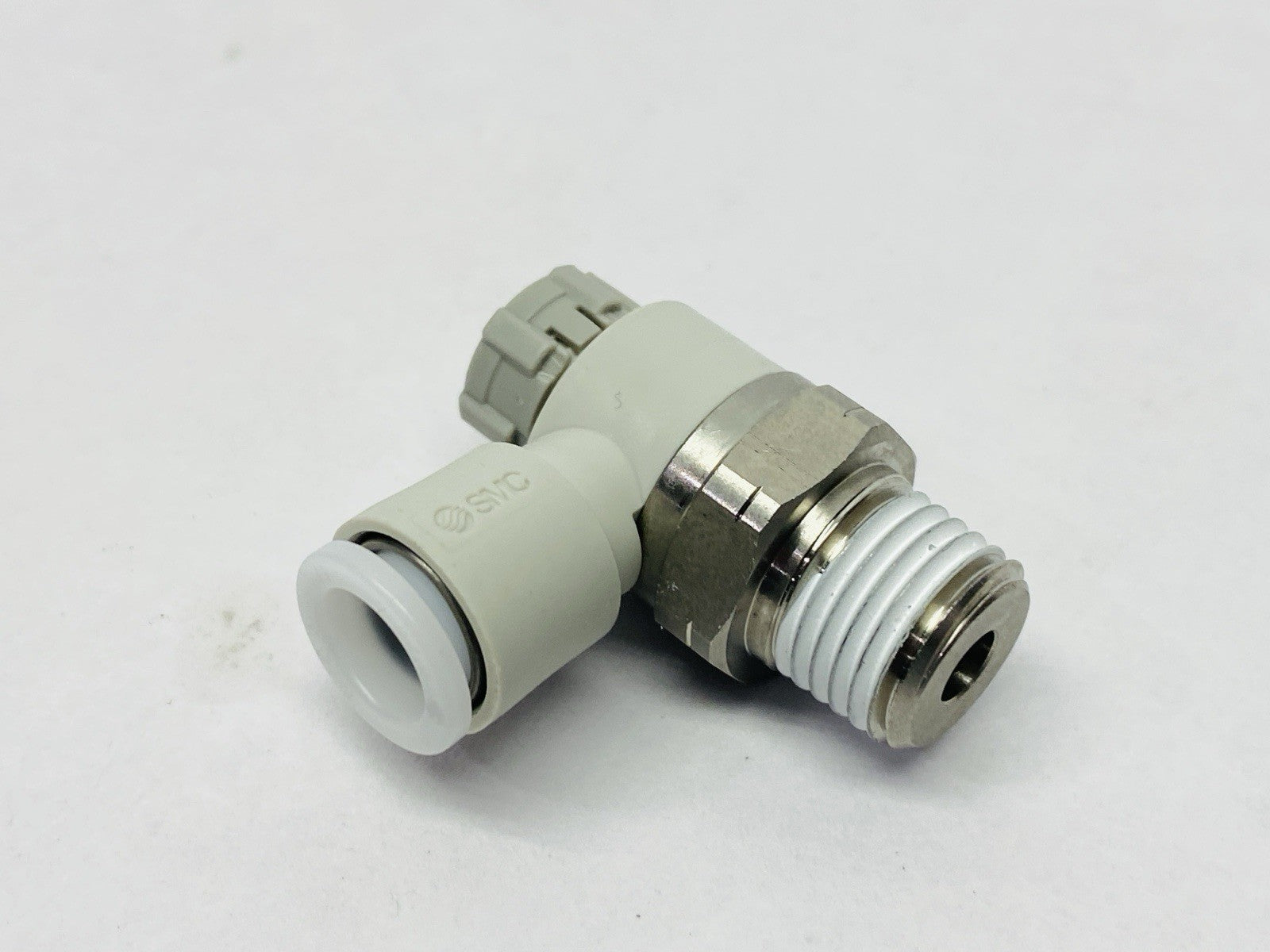 SMC AS2201FG-02-08SA Pneumatic Speed Control w/ Fitting 1/4 LOT OF 8 - Maverick Industrial Sales
